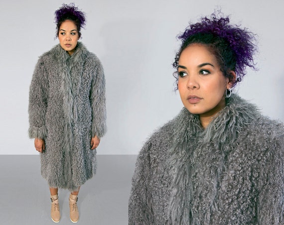 80s Misty Harbor gray Mongolian fur coat – Nino r… - image 2