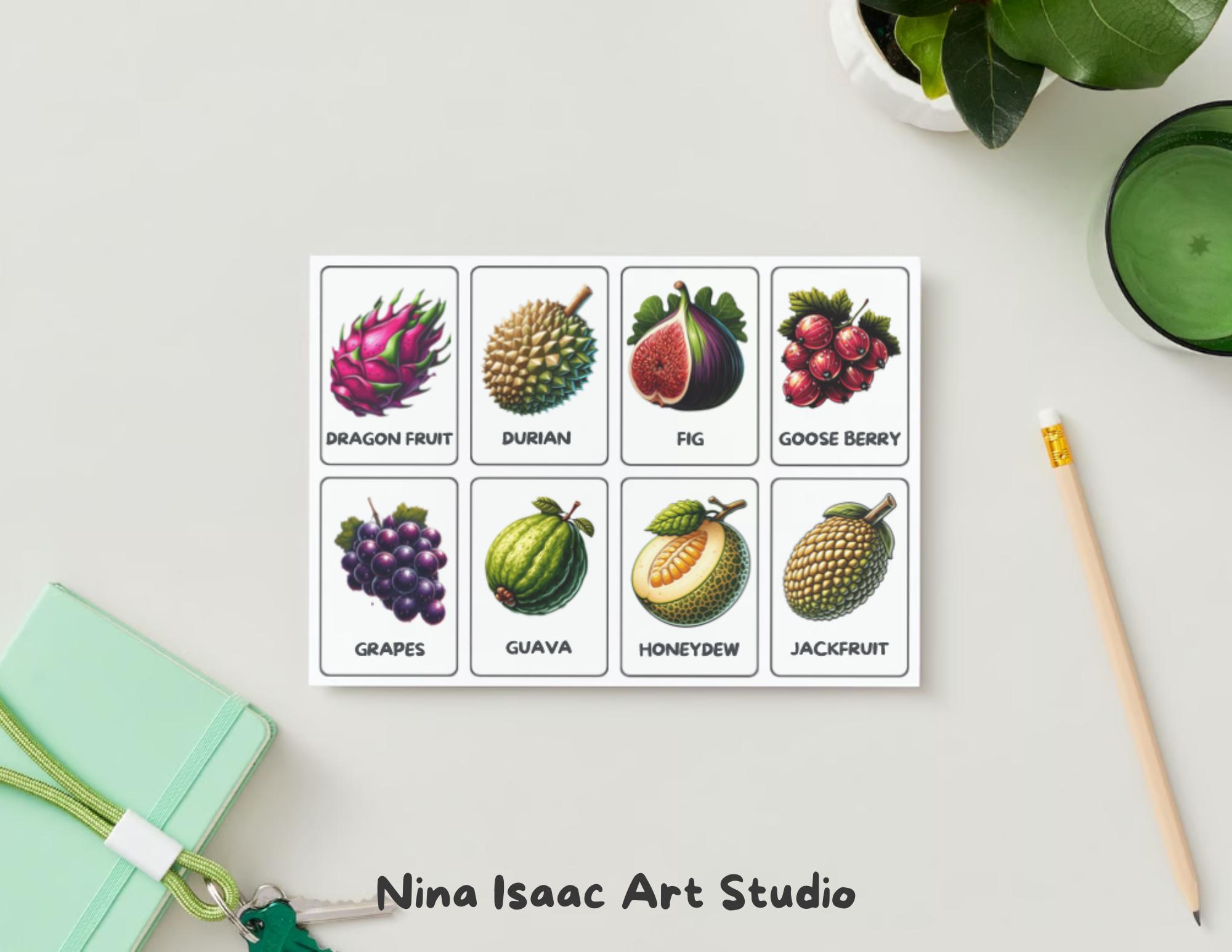 Adorable Fruit Flashcards and Coloring Pages: Free Printable Bundle! - Etsy