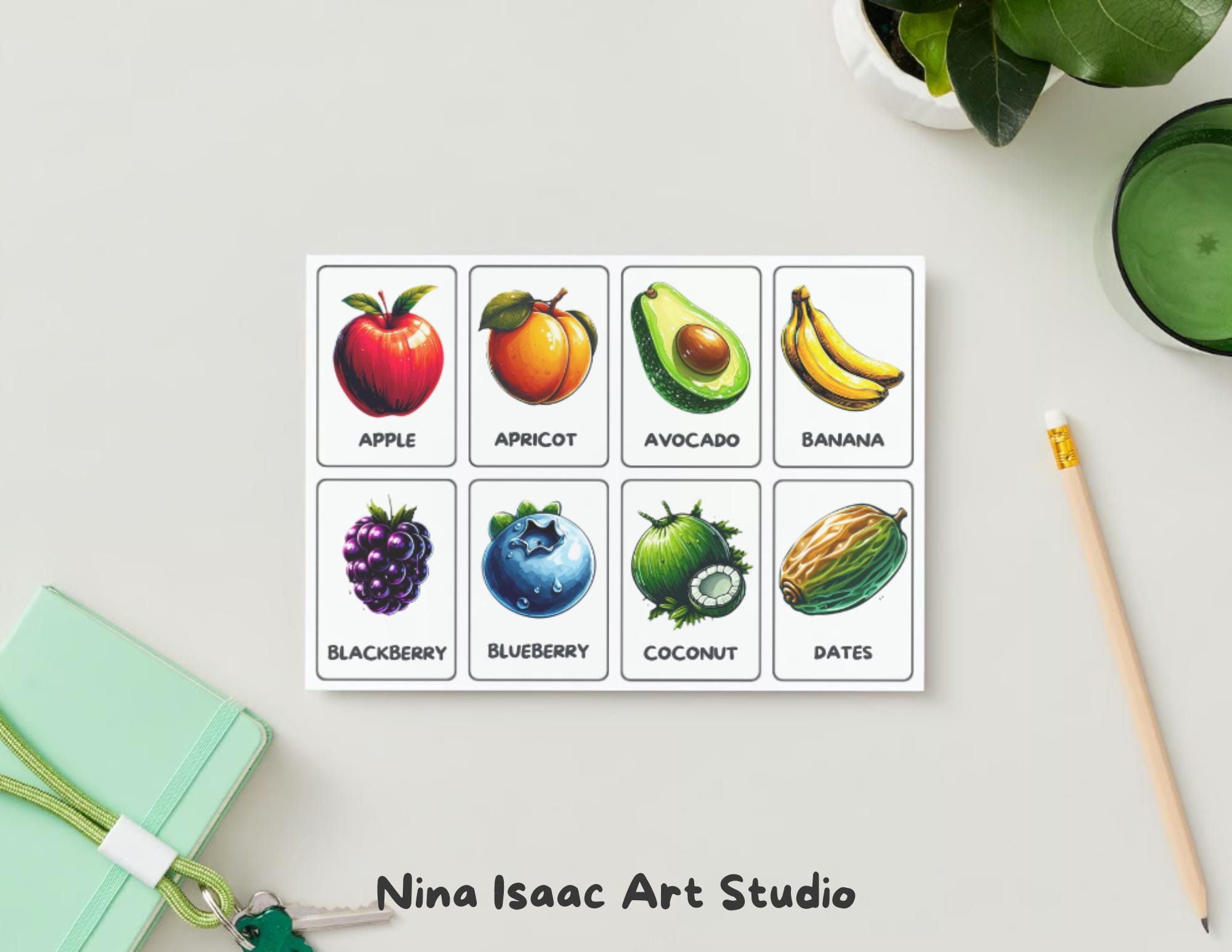 Adorable Fruit Flashcards and Coloring Pages: Free Printable Bundle! - Etsy
