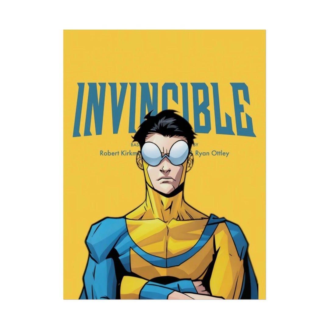 Bug Eyed Mark Invincible Poster | Artwork, Poster, Yellow, Superhero - Etsy