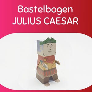 Scheda di bricolage "Giulio Cesare" | PaperToy per bambini | Impero Romano