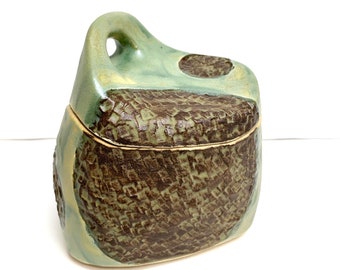 green ceramic box, medium