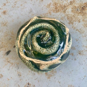 ceramic box sea textured and teal