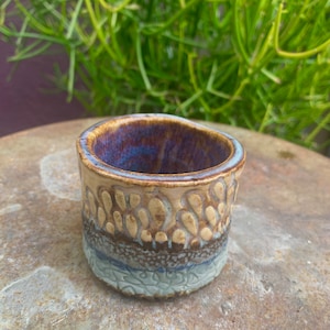 ceramic piccolo latte/double espresso shot cup in grey