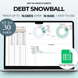 Verschuldung Schneeball Tabelle Google Sheets | Debt Payoff Tracker | Schuld-Tracker, Haushaltsplaner, monatliches Budget, Tabelle