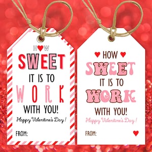 Etiqueta de regalo para el día de San Valentín para imprimir, para compañeros de trabajo, etiquetas colgantes para el día de San Valentín, etiquetas para bolsas de dulces, descarga instantánea, tamaño carta de EE. UU., A4