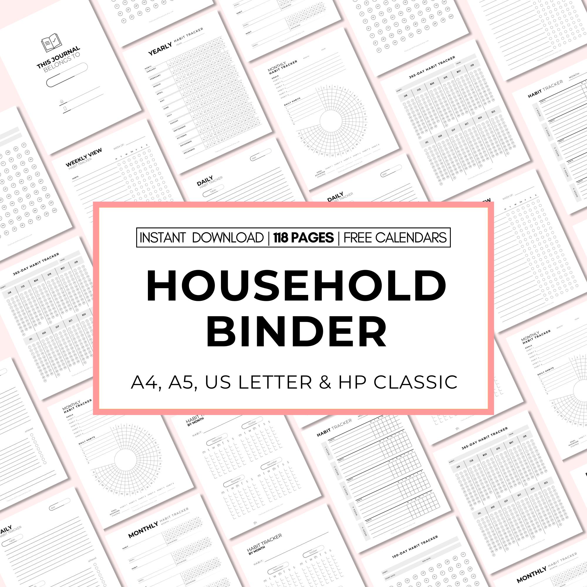 Home Management Binder: 118-page Printable Household Planner, Cleaning ...