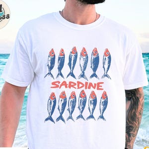 Funny Sardines Shirt, Coastal Shirt, Tinned Fish Canned Fish Shirt, Fisherman Aesthetic, Tin Fish, Sardine Tshirt, Can Fish, Comfort Colors