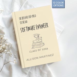 Future Software Engineer Gift Journal Personalized Engineering Graduate Gift Class of 2026 Custom Name Notebook College Graduation Present