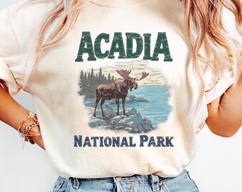 Acadia National Park Shirt, Maine State Tshirt, U.S. National Parks Gifts, Comfort Colors Shirt, Vintage Protect Our National Parks Tee