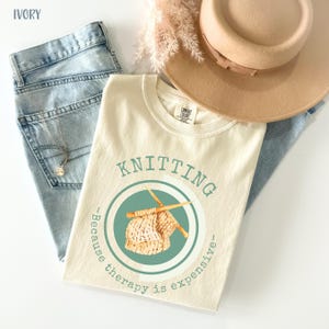 Knitting Lover Shirt, Gift for Knitter, Yarn Addict Tshirt, Comfort Colors Knitting Enthusiast Tshirt, Craft Mom