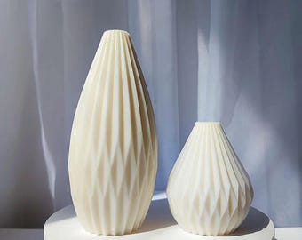 Geometric Soy Candle | Unique Home Decor Gift | Handmade Natural Candle | Eco-Friendly Holiday Decoration