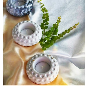 Handmade Stone Tea Light Holder: Modern Minimalist Decor