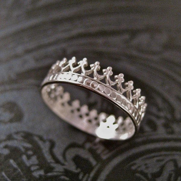 SALE - Crown Ring in Sterling Silver