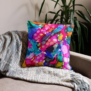 Abstract Octopus Pillow: Coastal Nautical Accent, Personalized Throw Cushion