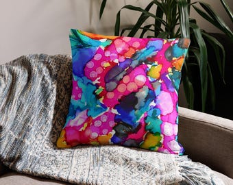 Abstract Octopus Pillow: Coastal Nautical Accent, Personalized Throw Cushion