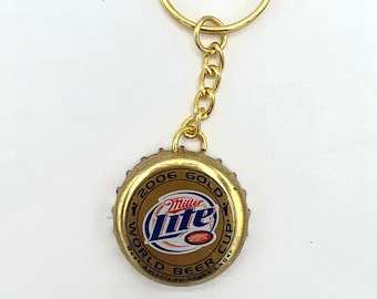 Keychain Beer Bottle Cap Keychain Vintage Bottle Cap Keychain for Beer Lovers Gift for Beer Enthusiasts
