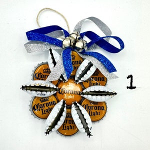 Corona Light Beer Bottle Cap Christmas Ornament for beer lovers