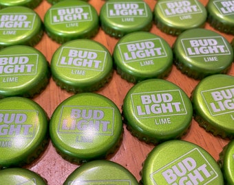 Bud Light Lime 50 Beer Bottle Caps  - NO DENTS