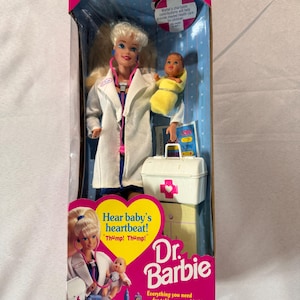 Vintage 1993 Mattel DR BARBIE Blonde with Hispanic Baby Item# 11160 NRFB
