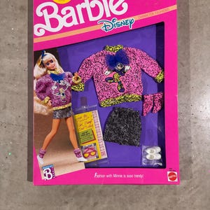 1989 Mattel Barbie Disney Character Fashions w/ Minnie Mouse #9205