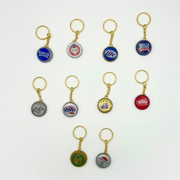 Bottle Cap Keychain Etsy
