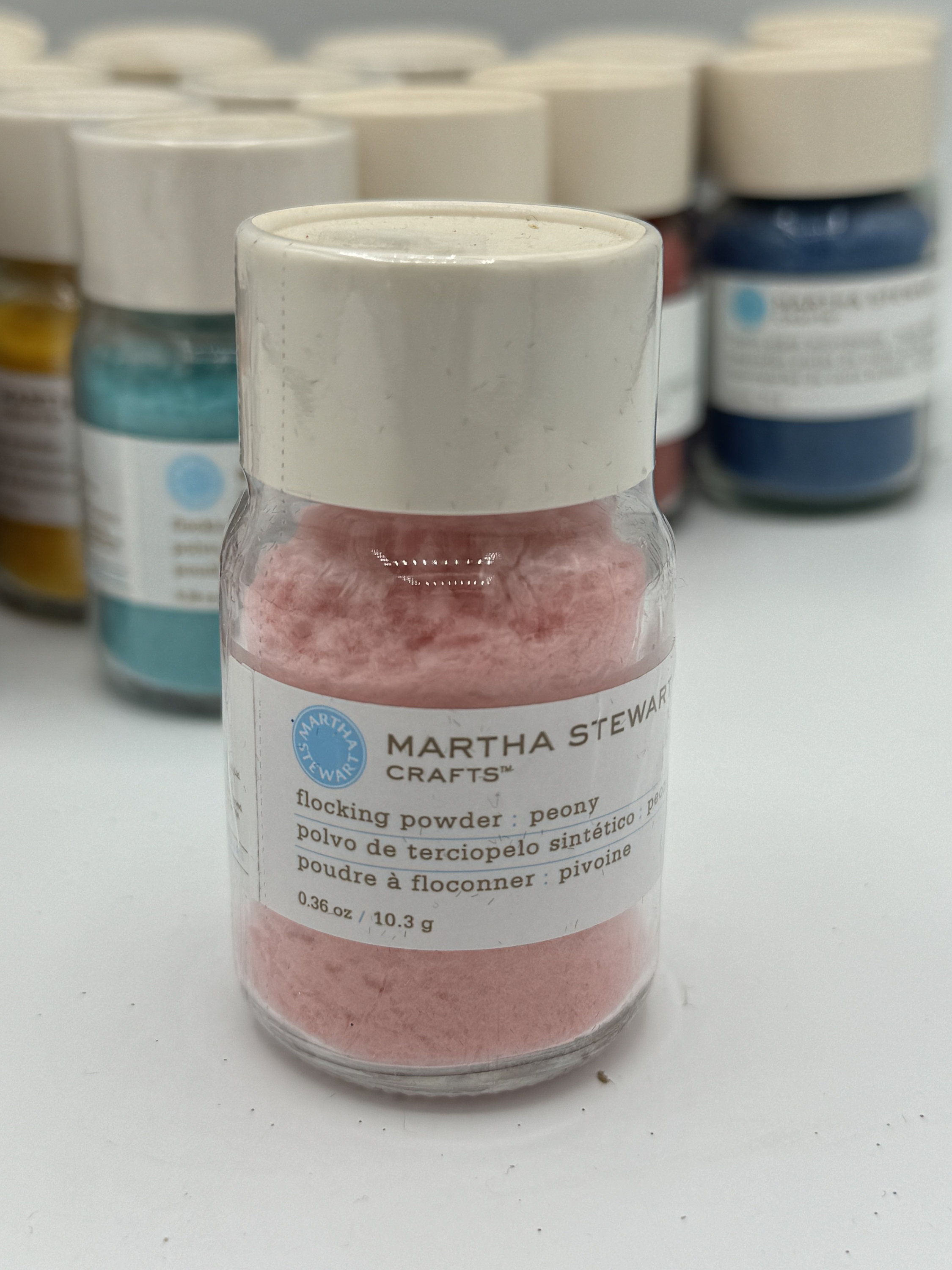 NEW Martha Stewart Crafts Flocking Powder Set Of 12 Colors Craft Card  Journal
