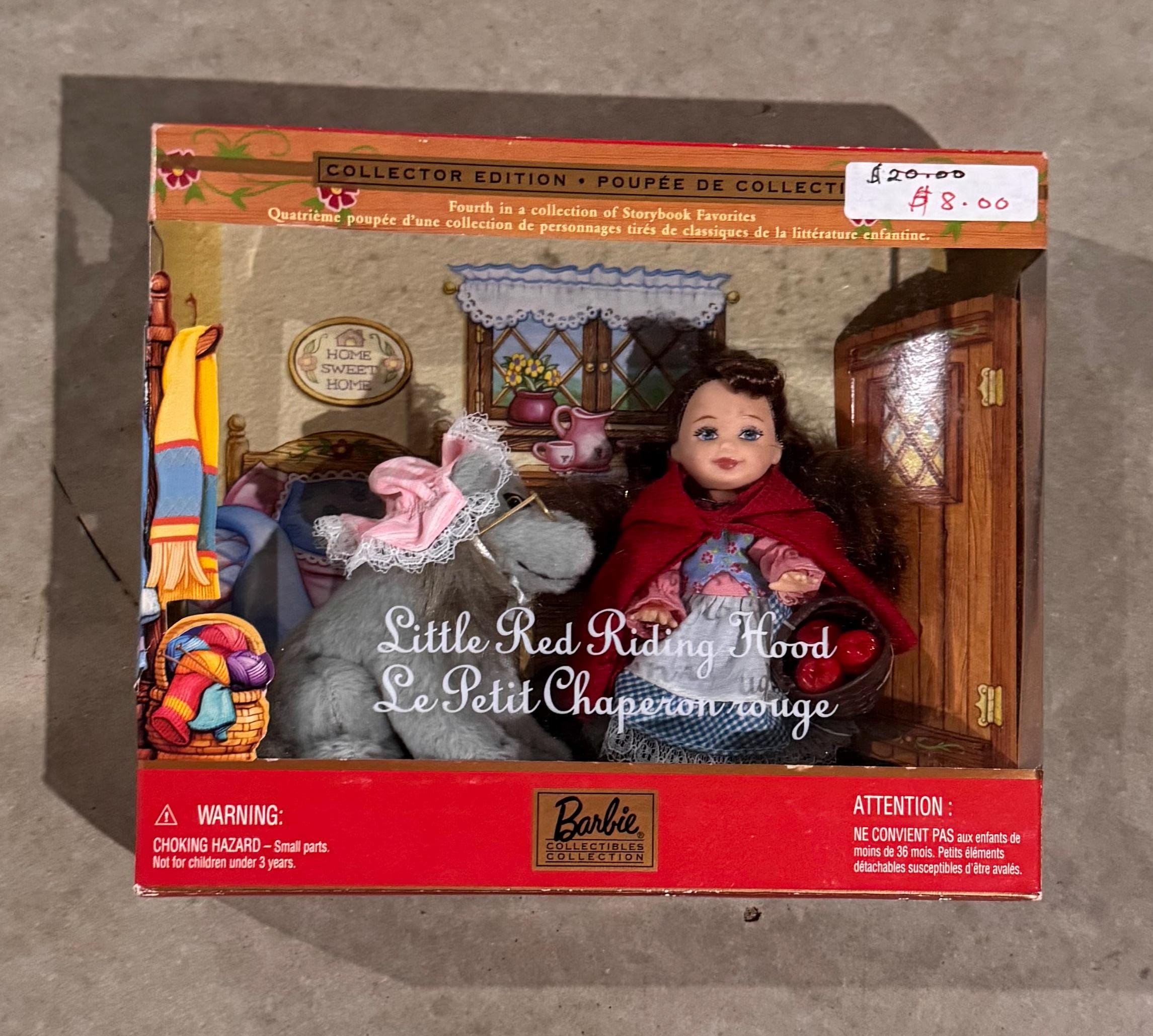 Vintage 2001 Barbie Collectibles Little Red Riding Hood Fashion 
