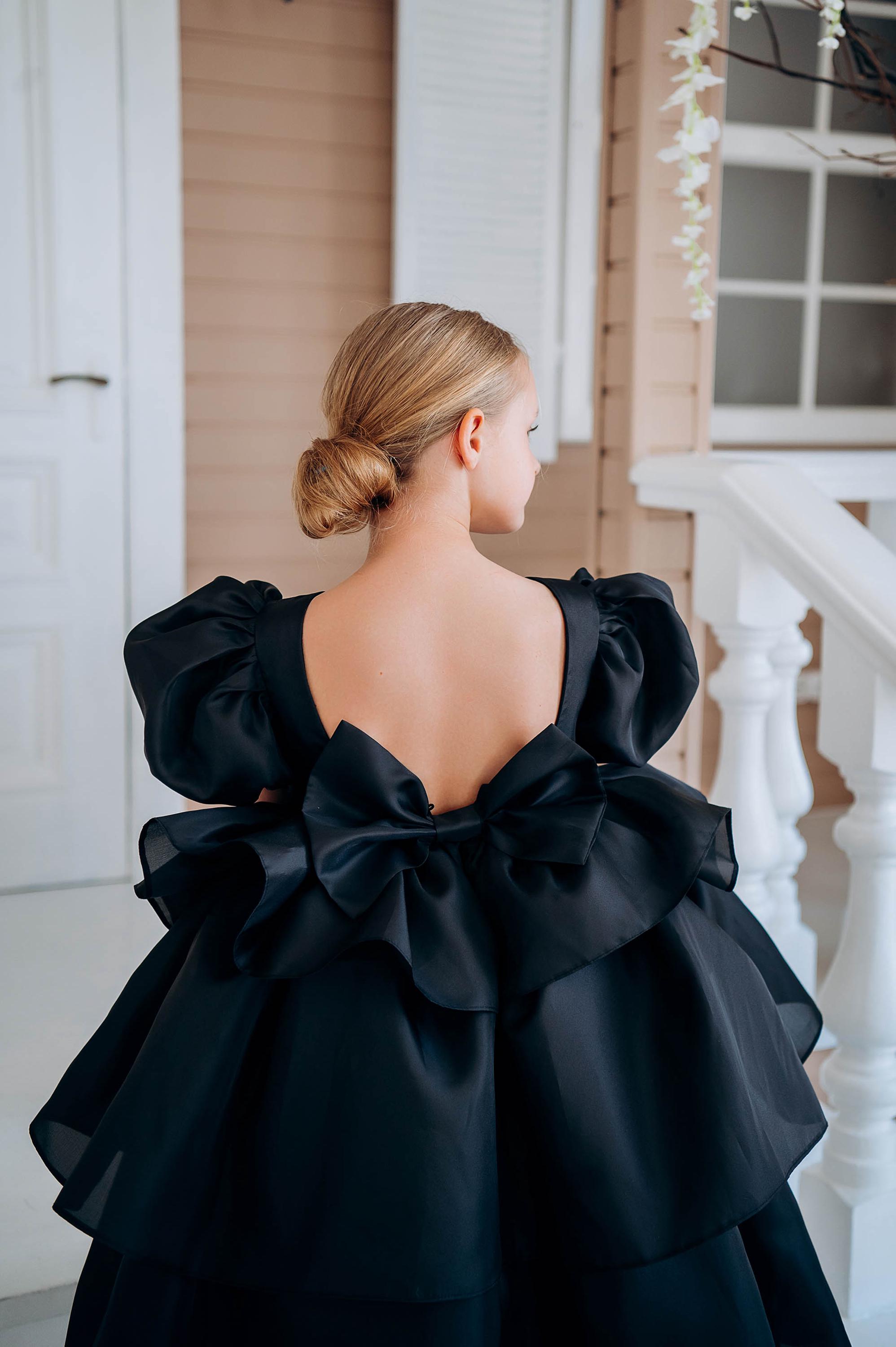 Black Junior Bridesmaid Dress Etsy UK