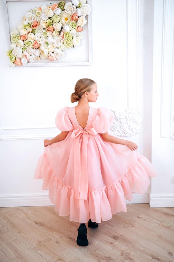 Organza Flower Girl Dress ivory Girl Dress toddler Flower Girl Dress tutu Girl Dress Princess Girl Dress first Birthday Dress fancy Dress Etsy