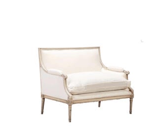 Louis XVI Style Painted Canapé Settee Attributed to Jansen | Ca. 1945