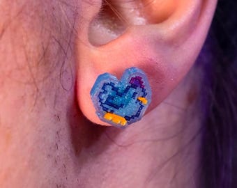 Stardew Valley Blue Chicken Hypoallergenic Studs