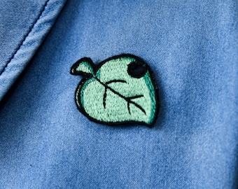 Sew/ Iron On Patch Leaf Vegan Friendly