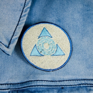 Sew/ Iron on White and Blue Guild Vegan Friendly