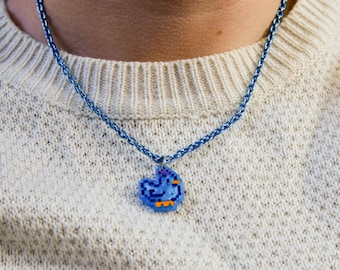 Stardew Valley hypoallergene Halskette mit blauem Huhn