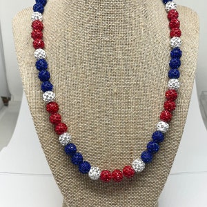Phillies pärlhalsband / Brandon Marsh-version / Philadelphia Phils Jose Alvarado-inspirerade pärlsmycken / Bryce Harper MLB Bling / Pave Crystal