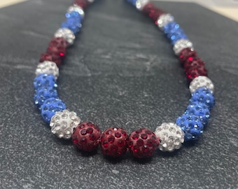 Phillies Beaded Necklace throwback colors / Powder Blue  / Philadelphia Phils Jose Alvarado / Bryce Harper