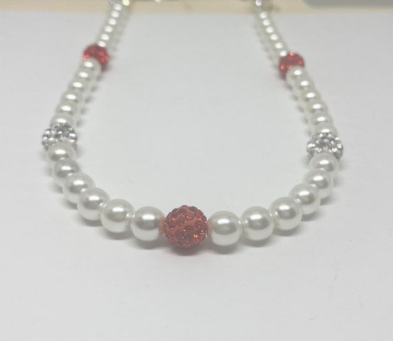 Phillies Beaded Pearl Necklace With Bling/ Philadelphia Phils Powder Blue  Inspired Bead JEWELRY/ Bryce Harper MLB Lucky Rally Red October - Etsy  Denmark