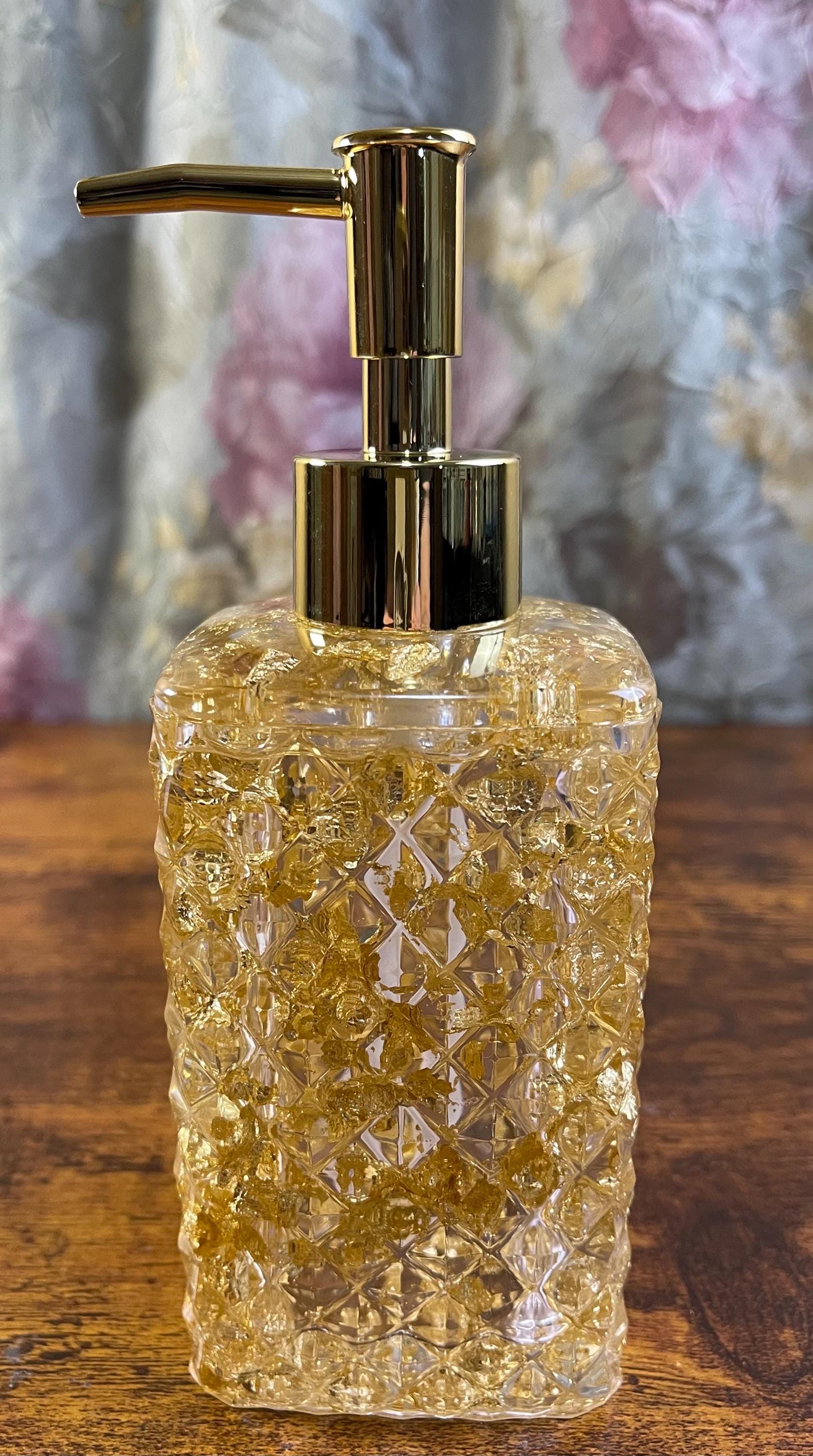 Textured Resin Soap Dispenser with Gold Pump main image 0