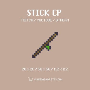Pixel Art Stick Twitch Channel Point Icon (Digital Download)