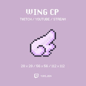 Purple Wing Twitch Channel Points Icon: Pixel Art (Digital Download)