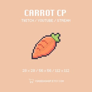 Pixel Art Carrot Twitch Channel Points Icon