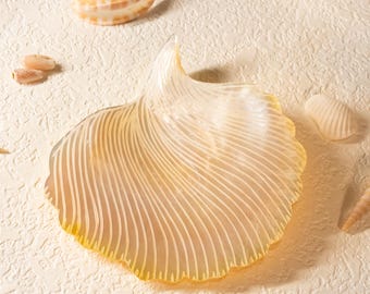 Handcrafted Shell Jewelry Dish, Mother of Pearl Trinket Dish, Hamptons style Coastal Home decor, Unique Ring Holder, Coastal Gift, Ring Dish