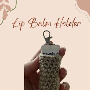 Lip Balm / Chapstick Holder Keychain Chapstick Holder Keyring Swivel Clip Crochet image 2