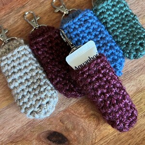 Lip Balm / Chapstick Holder Keychain Chapstick Holder Keyring Swivel Clip Crochet image 9