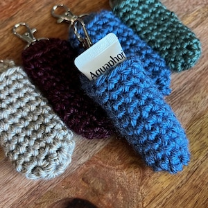 Lip Balm / Chapstick Holder Keychain Chapstick Holder Keyring Swivel Clip Crochet image 4