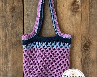 Lavender Crochet Market Tote