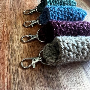 Lip Balm / Chapstick Holder Keychain Chapstick Holder Keyring Swivel Clip Crochet image 7