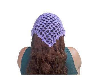 Crochet Mesh Bandana | lavender