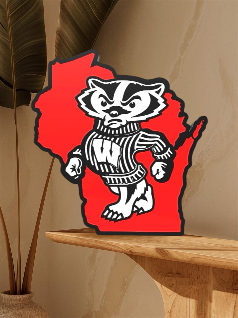 Wisconsin Badgers LED Sign - Etsy